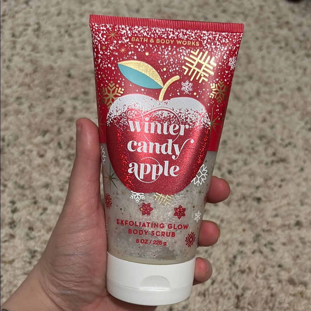 Bath & Body Works Red Exfoliant Winter Candy Apple